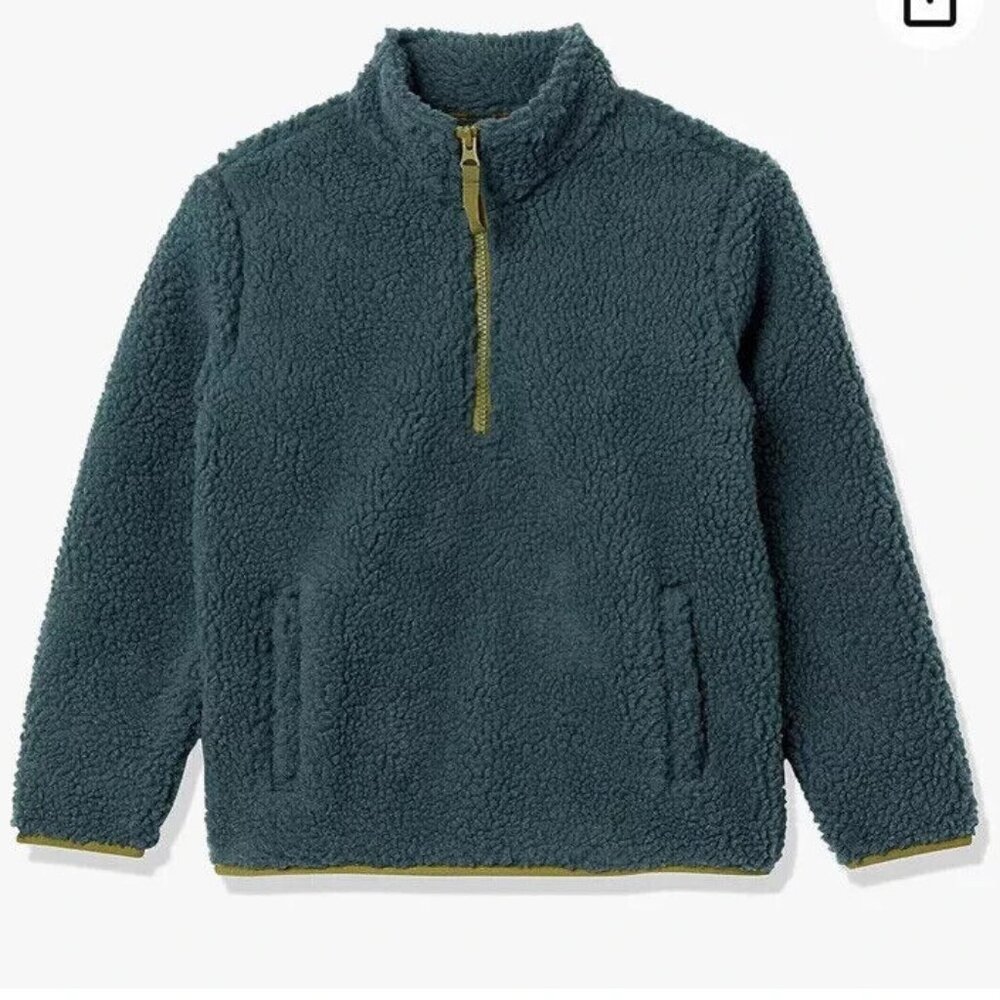 Amazon Essentials Boys and Toddlers Polar Fleece Quarter Zip Pullover Jacket NEW